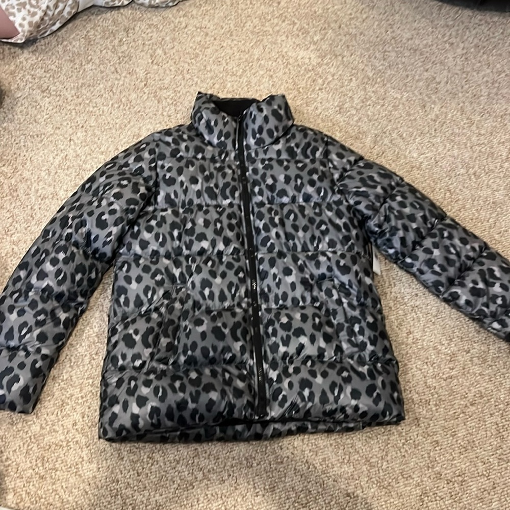 Old Navy Leopard Puffer Coat, Women’s Size Small